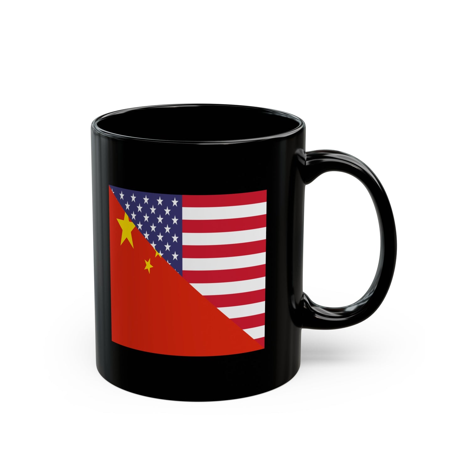 Chinese American Flag China USA Black Mug (11oz, 15oz)