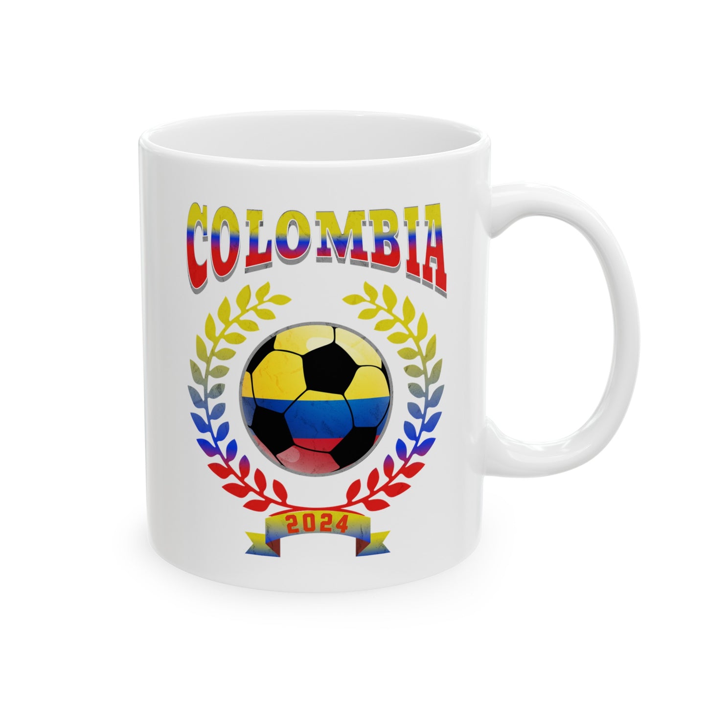 Colombia 2024 Soccer Football Championship Games Colombian Team Ceramic Mug 11oz, 15oz Cup