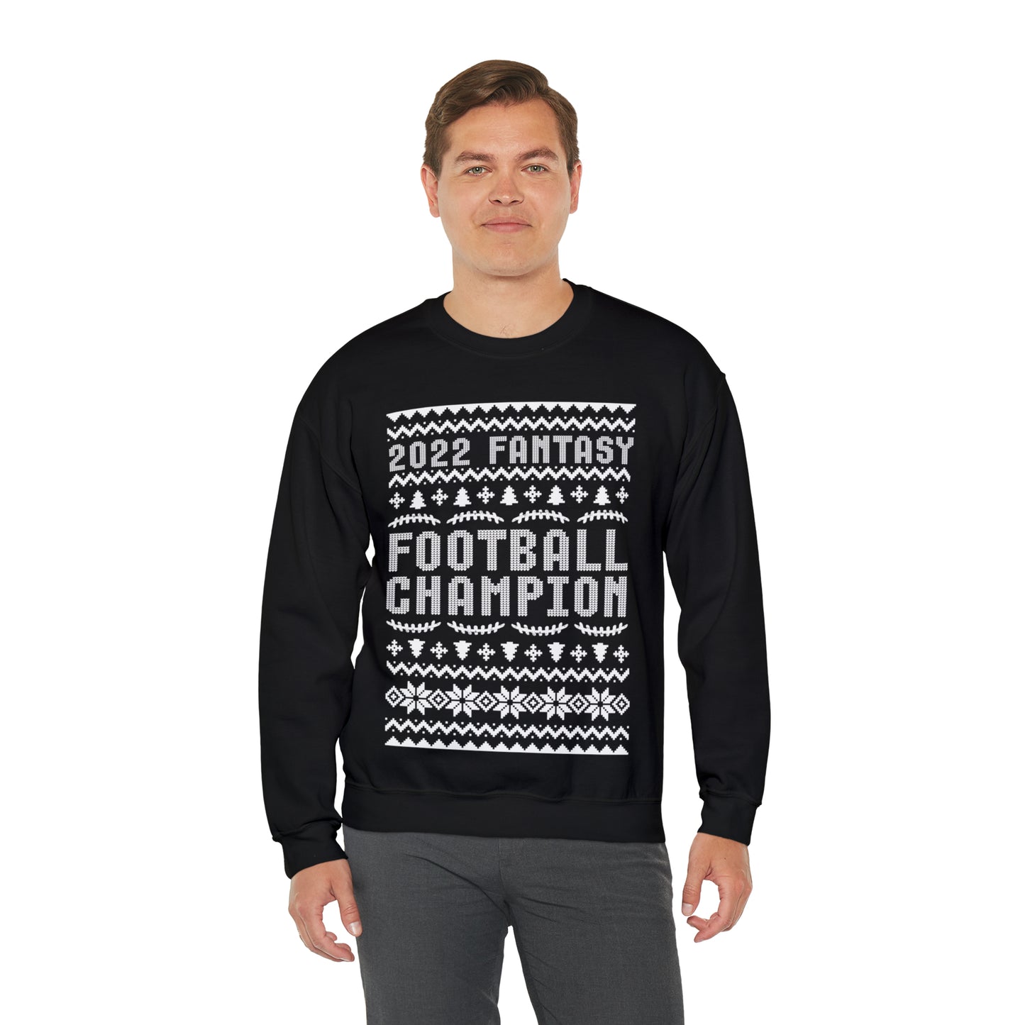 2022 Fantasy Football Champion Ugly Holiday Christmas Champ Unisex Sweatshirt