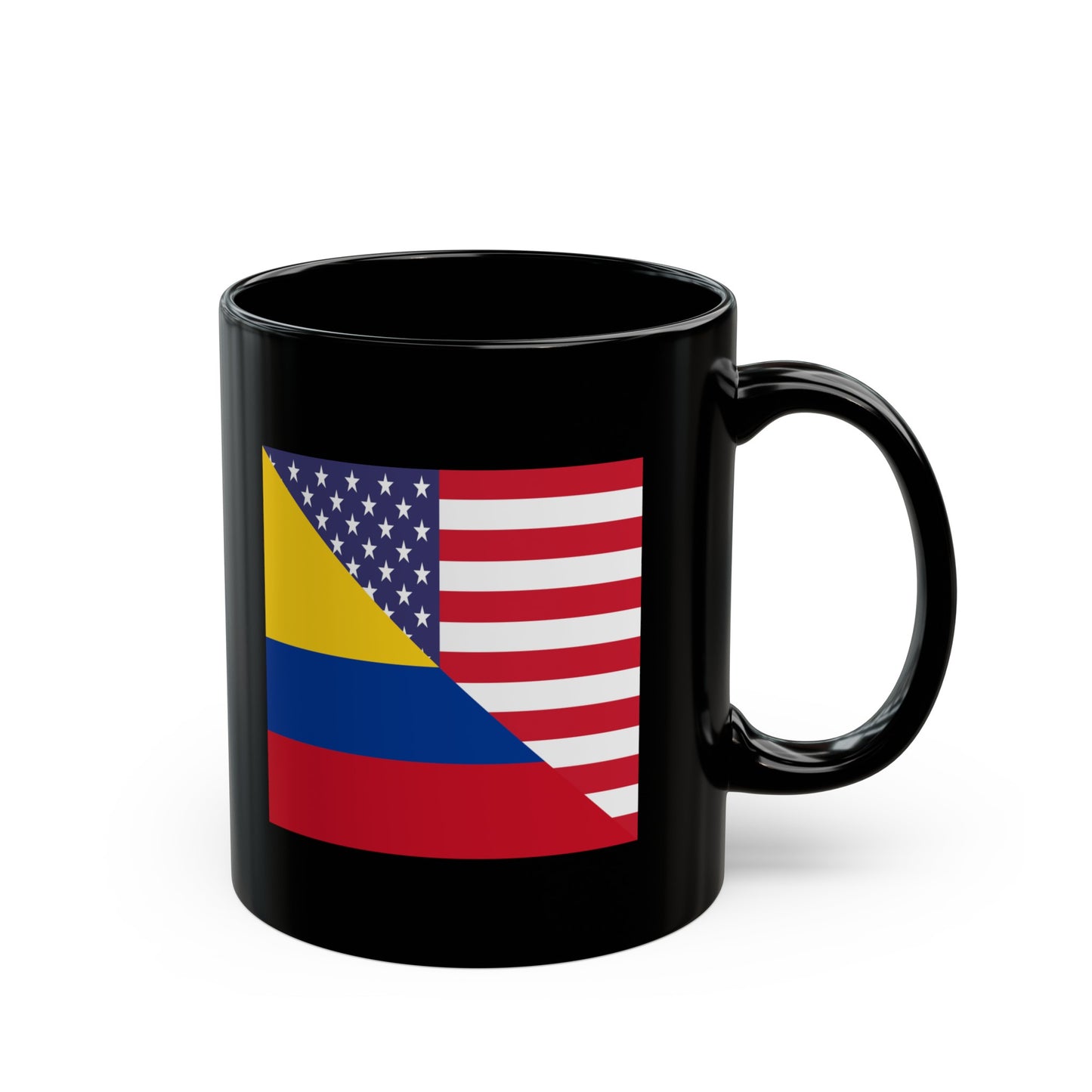 Colombian American Flag Colombia USA Black Mug (11oz, 15oz)