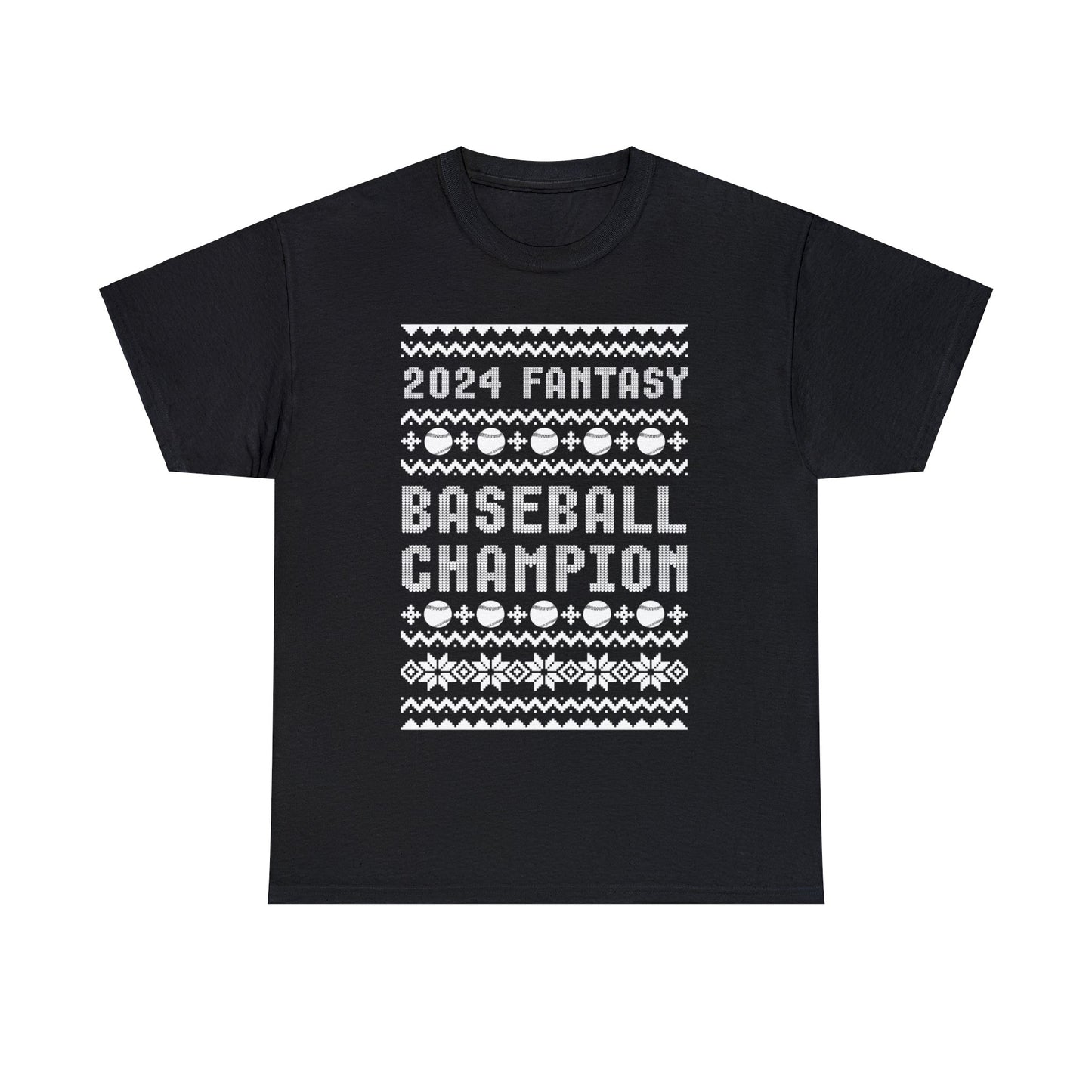 2024 Fantasy Baseball Champ Ugly Christmas T-Shirt | Unisex Tee Shirt