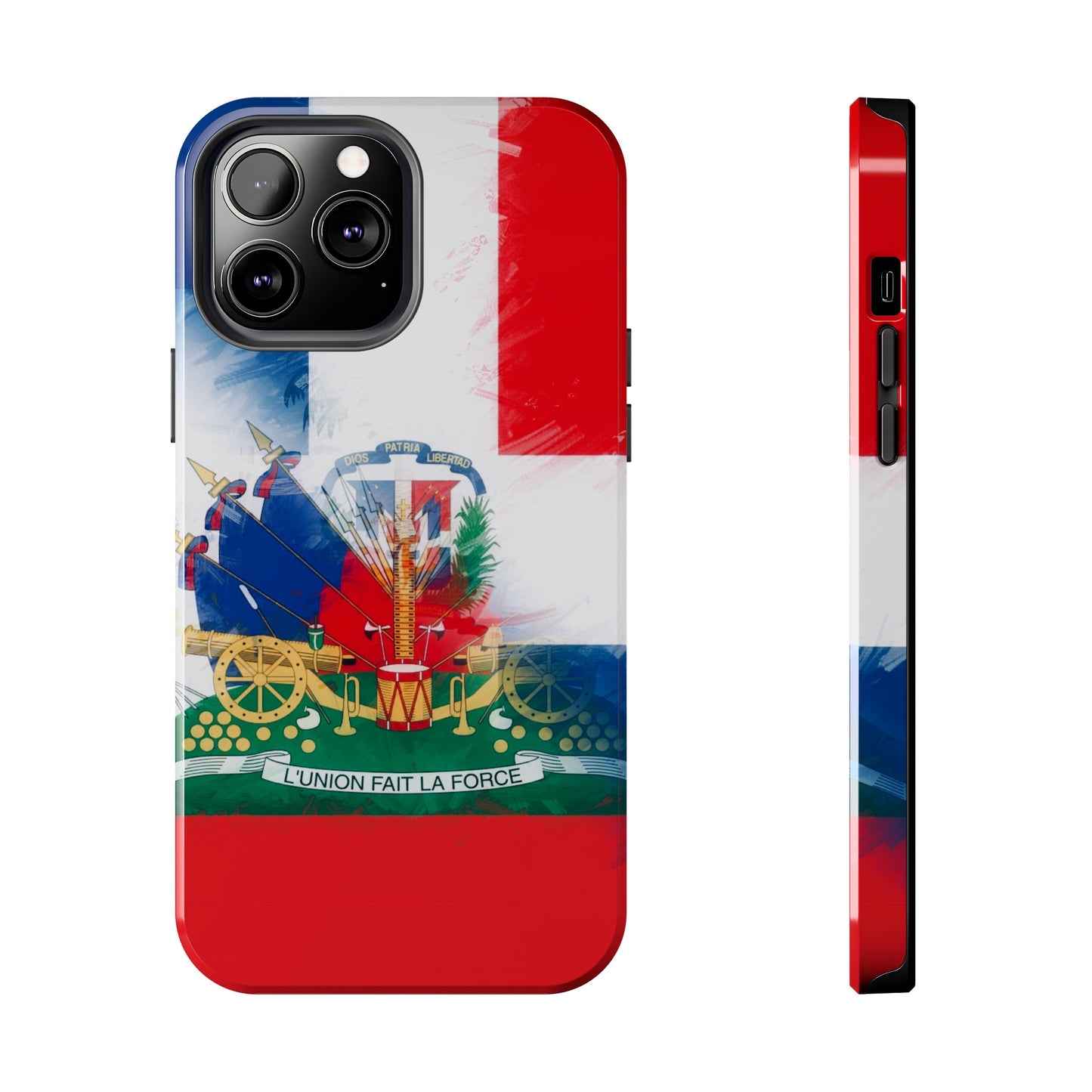 Haiti DR Flag Painted Haitian Dominican Tough Phone Cases