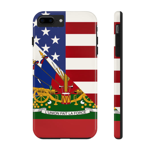 Haiti USA Flag Half Haitian American Tough Phone Cases