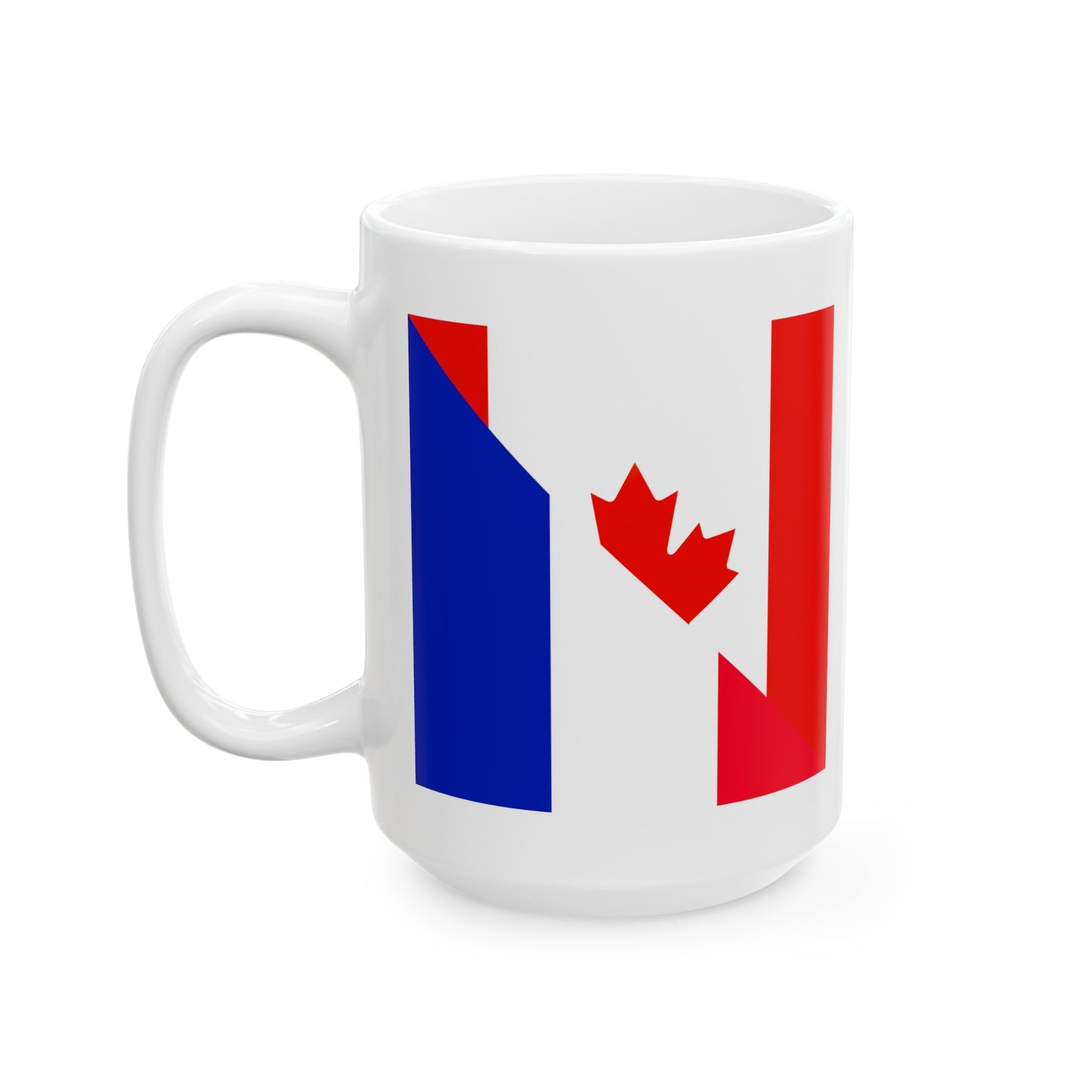 French Canadian Flag France Canada Ceramic Mug 11oz, 15oz Cup