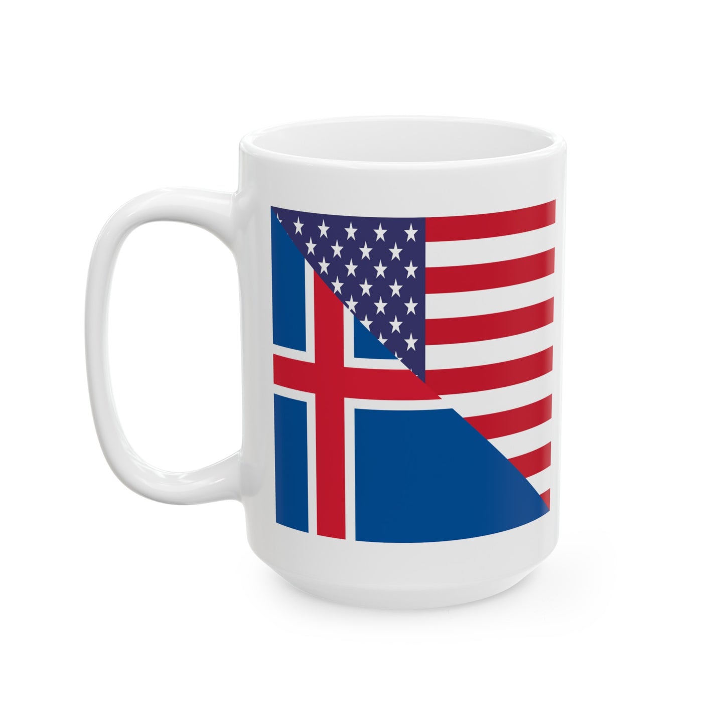 Iceland American Flag Icelander USA Ceramic Mug 11oz, 15oz Cup