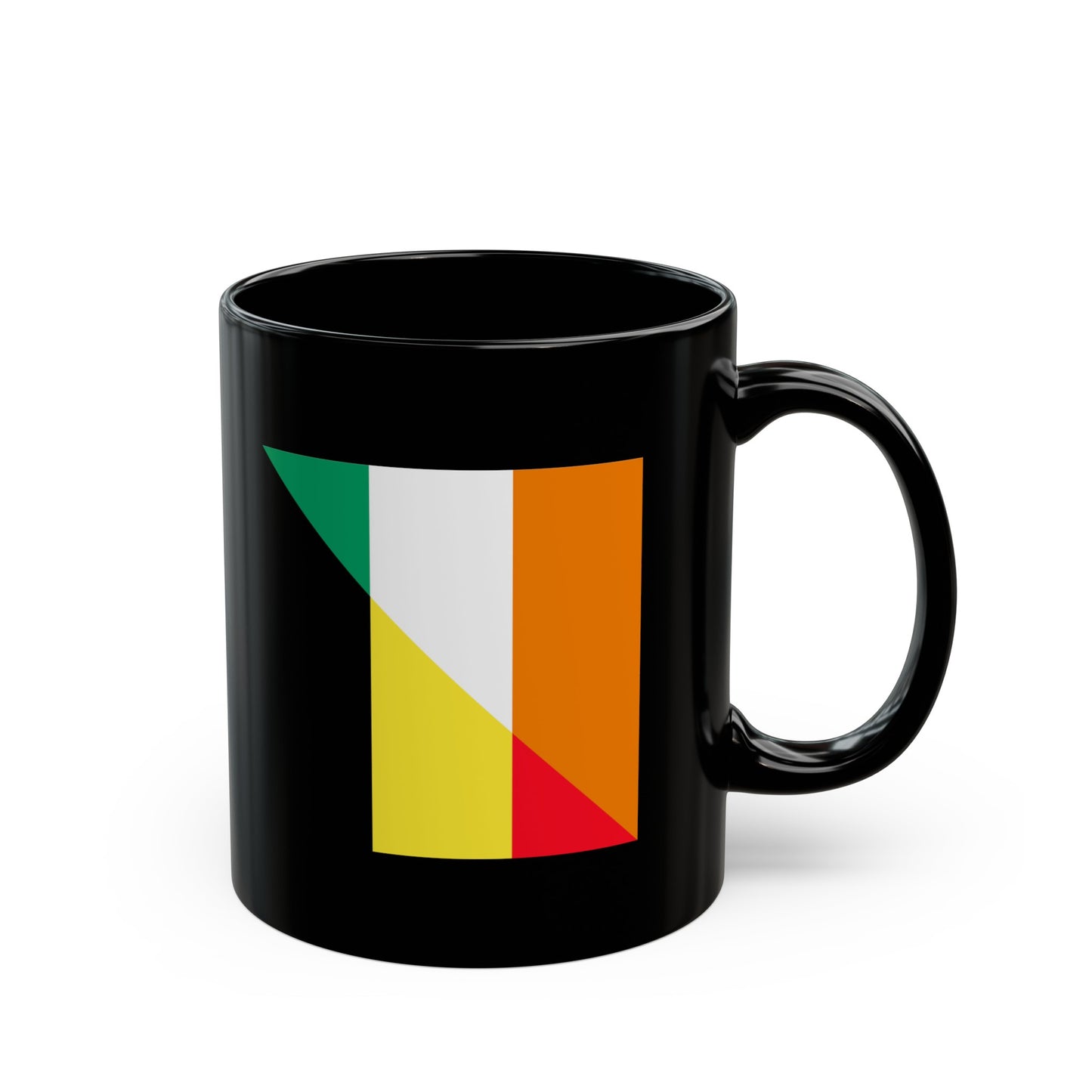 German Irish Flag Half Germany Ireland Black Mug (11oz, 15oz)