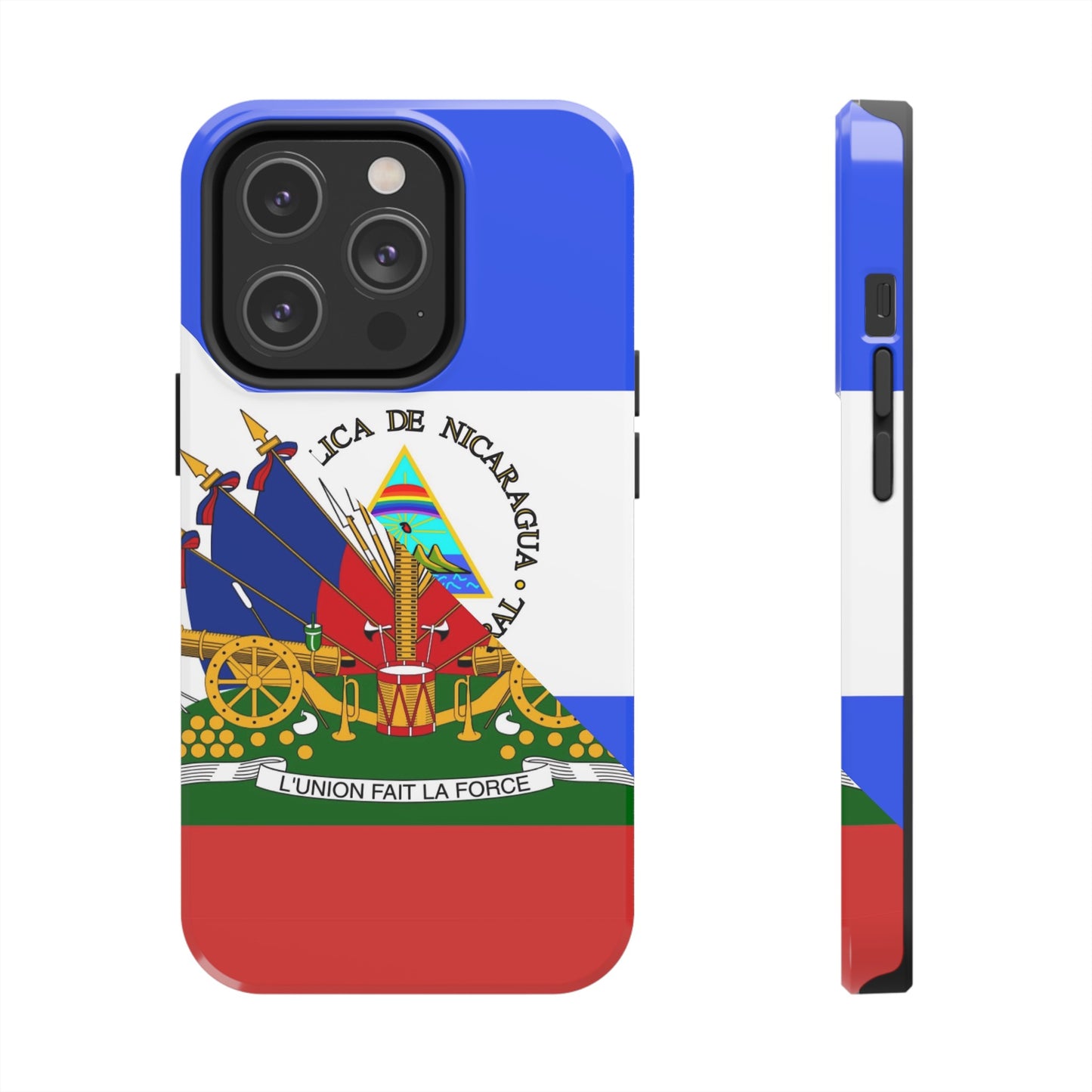 Haiti Nicaragua Flag Haitian Nicaraguan Tough Phone Cases