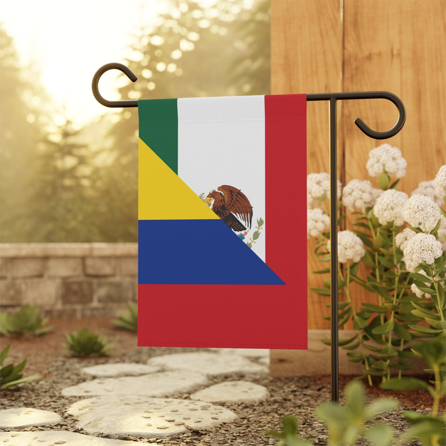 Mexican Colombian Flag Half Mexico Colombia Garden & House Banner