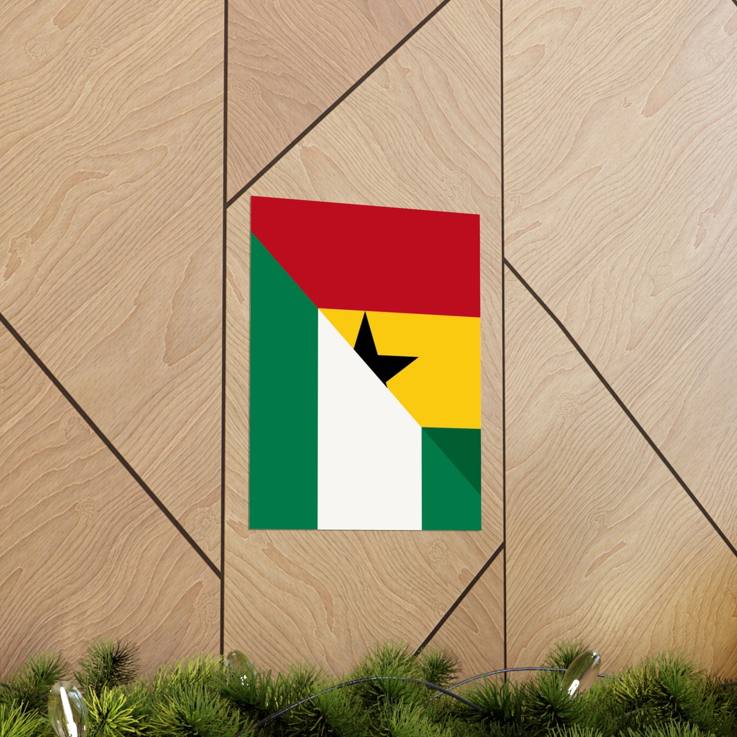 Nigerian Ghanaian Flag Nigeria Ghana Naija Premium Matte Poster