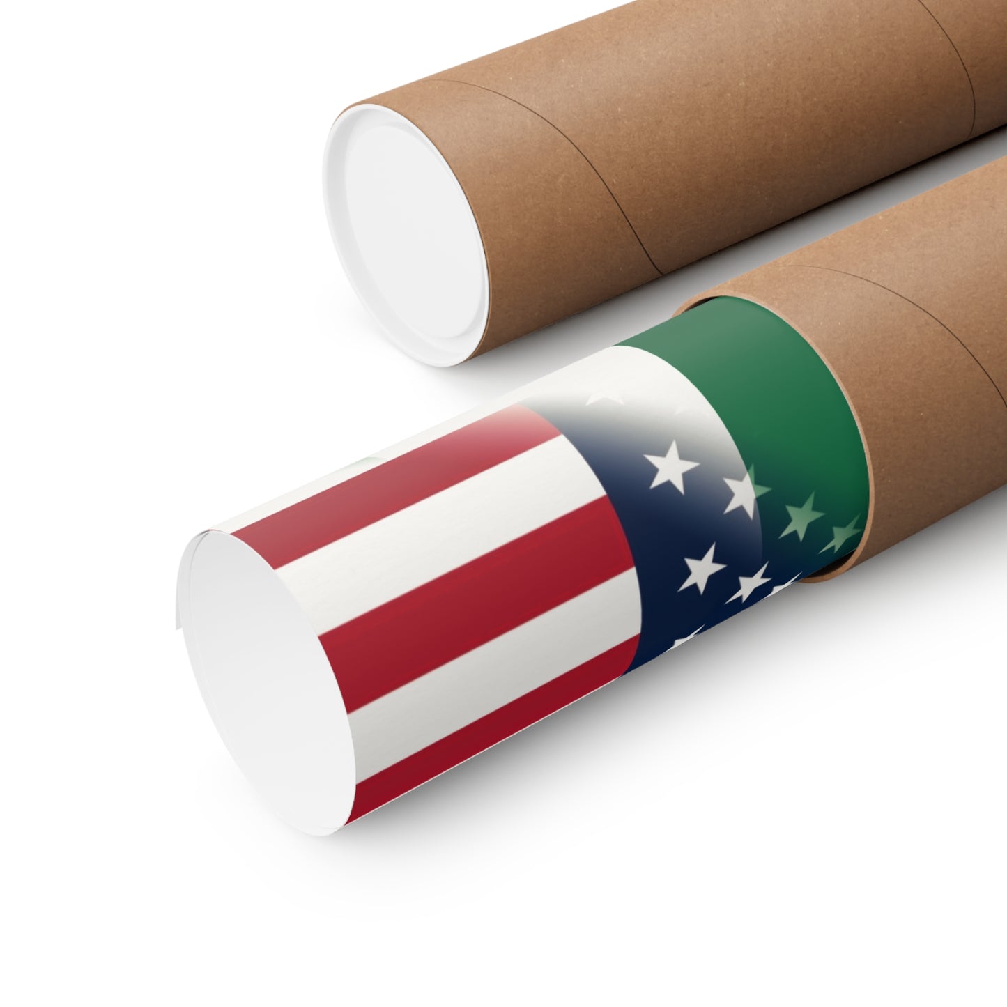 Nigerian American Flag Half Naija USA African Premium Matte Poster