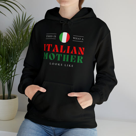 Italian Mother Looks Like Italy Flag Mothers Day Hoodie | Unisex Pullover Hooded Sweatshirt