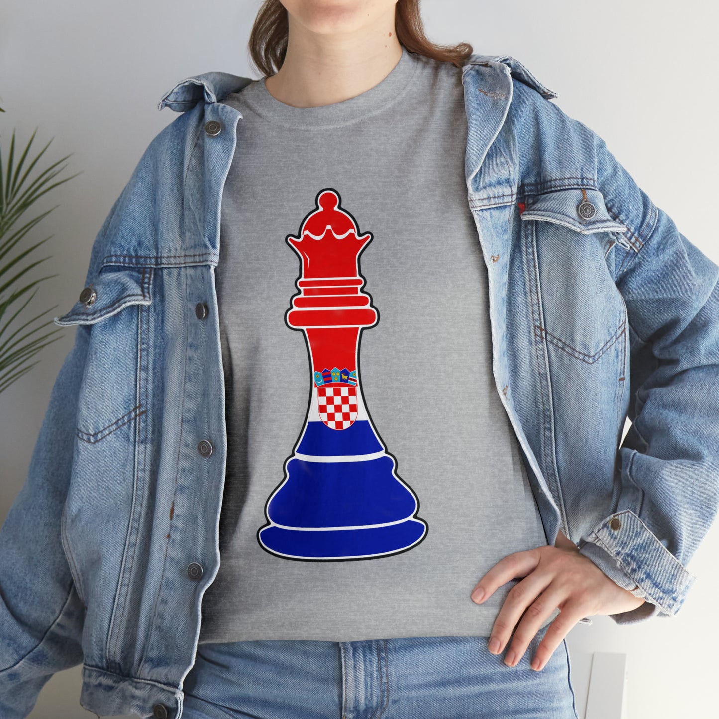 Croatian Queen Flag Chess Piece Croatia T-Shirt | Unisex Tee Shirt