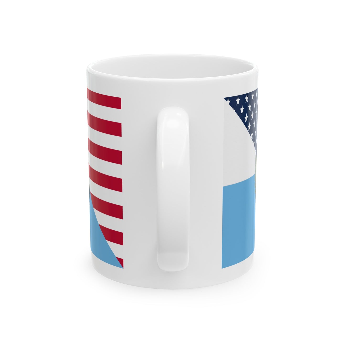 San Marino American Flag Half Sammarinese USA Ceramic Mug 11oz, 15oz Cup