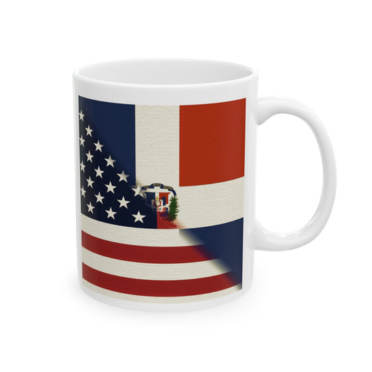 Dominican Republic America Flag | US D.R. Ceramic Mug 11oz, 15oz Cup