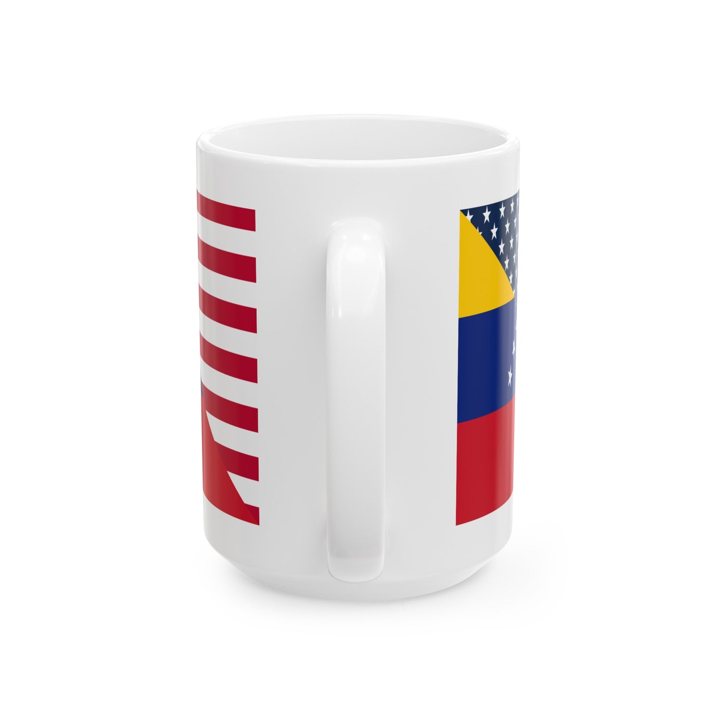 Venezuela American Flag Half Venezuelan USA Ceramic Mug 11oz, 15oz Cup