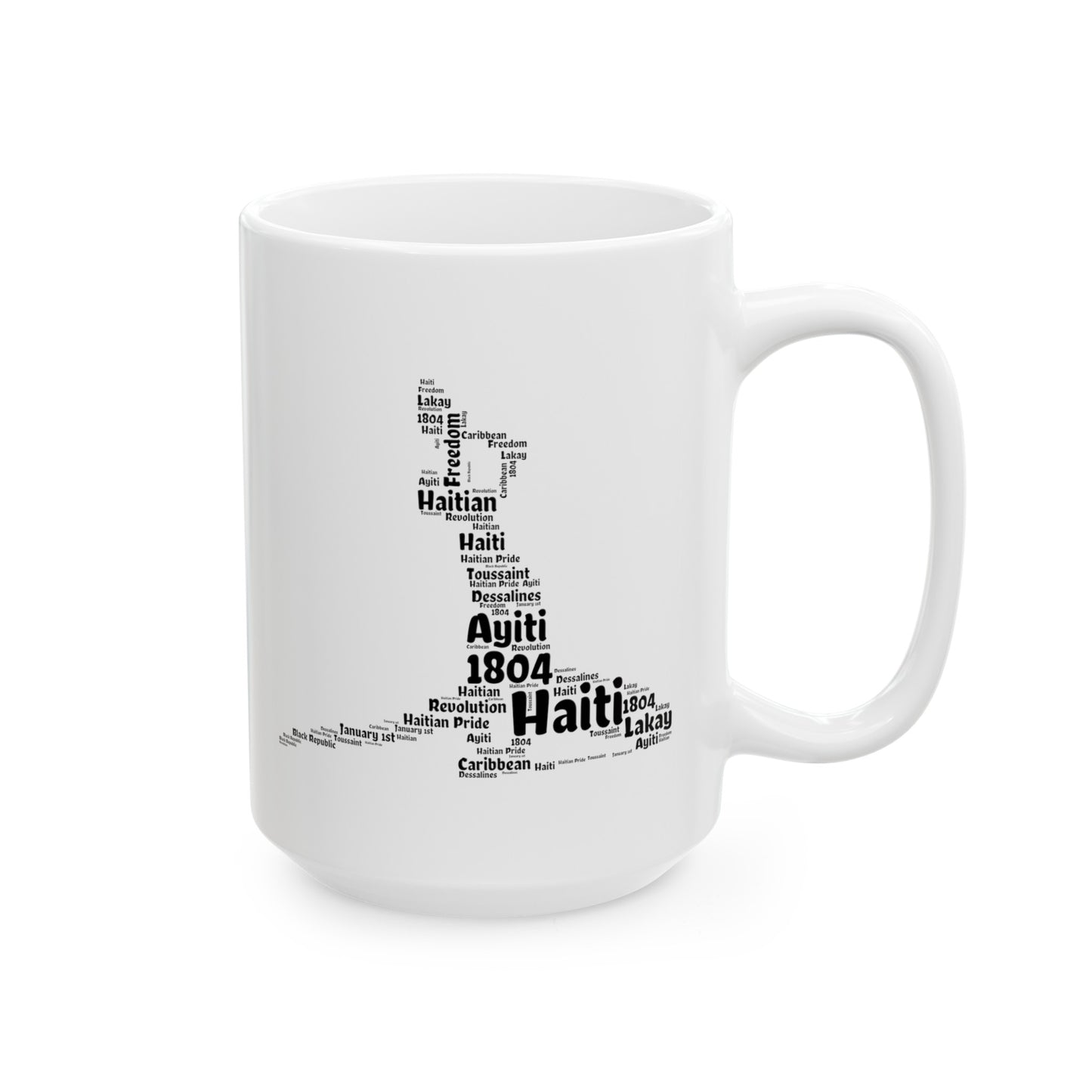 Neg Mawon Haitian Shapecloud Black | Neg Marron Haiti Ceramic Mug 11oz, 15oz Cup