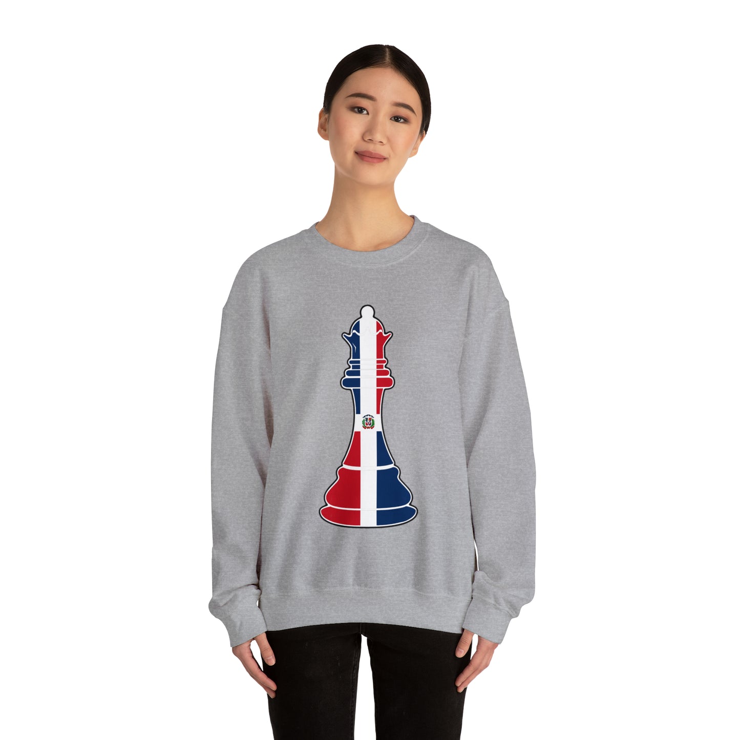 Dominican Republic Queen Flag Chess Piece DR Unisex Sweatshirt