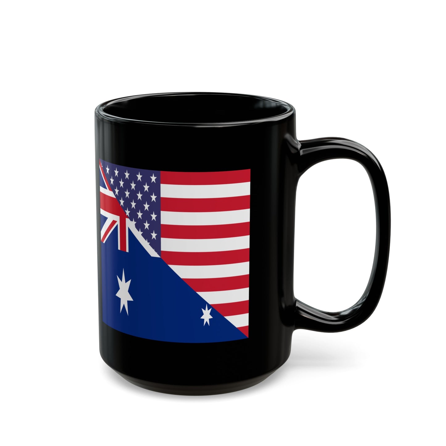 Australian American Flag Australia USA Black Mug (11oz, 15oz)