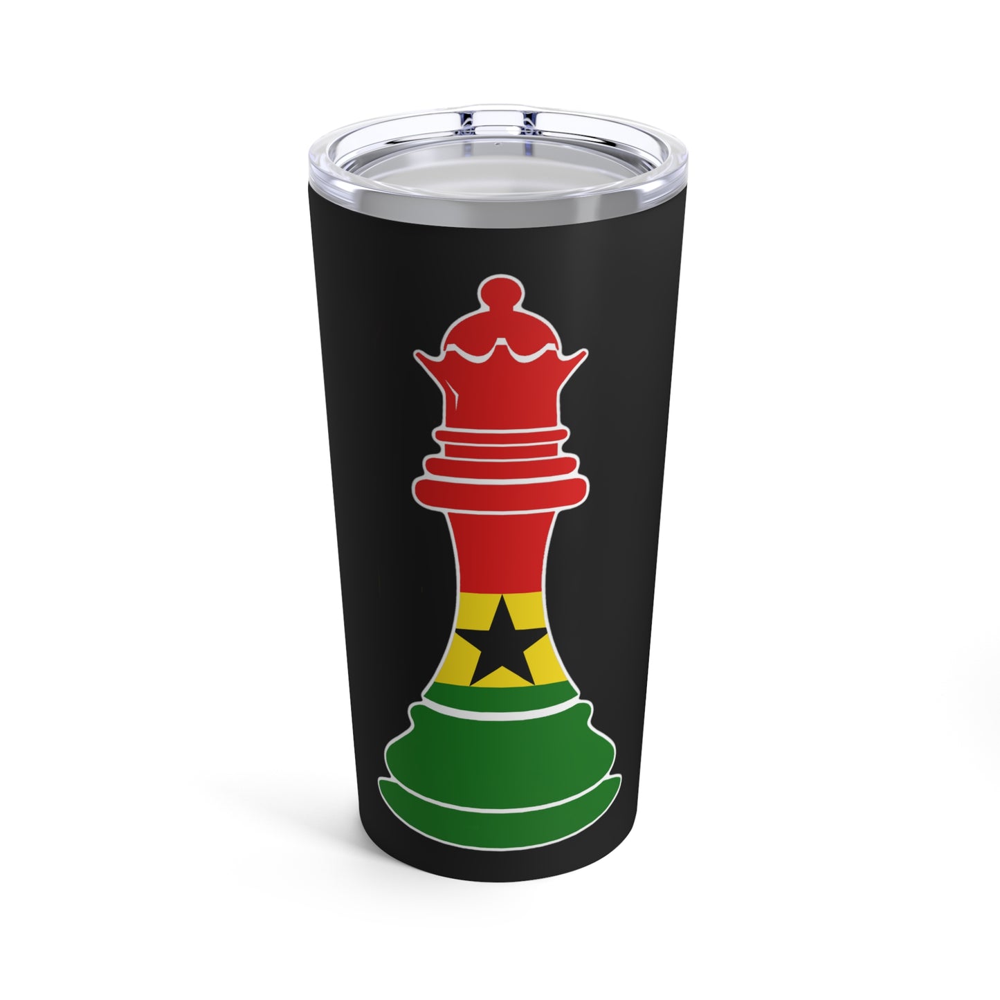 Ghanian Queen Flag Chess Piece Ghana Tumbler 20oz Beverage Container