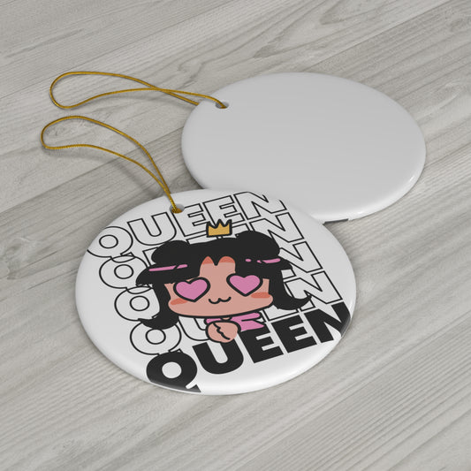 Anime Queen Royalty Crown Ceramic Ornament | Christmas Tree Ornaments