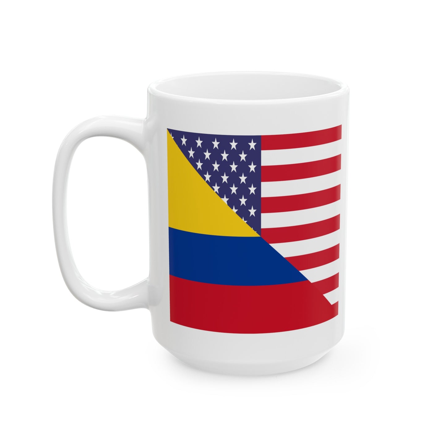 Colombian American Flag Colombia USA Ceramic Mug 11oz, 15oz Cup