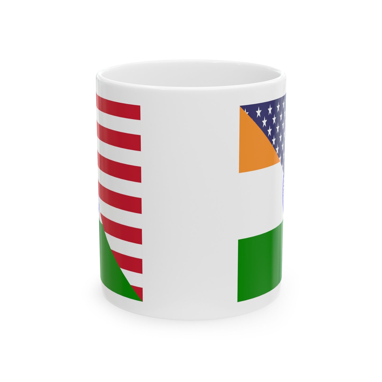 Indian American Flag Half India USA Ceramic Mug 11oz, 15oz Cup