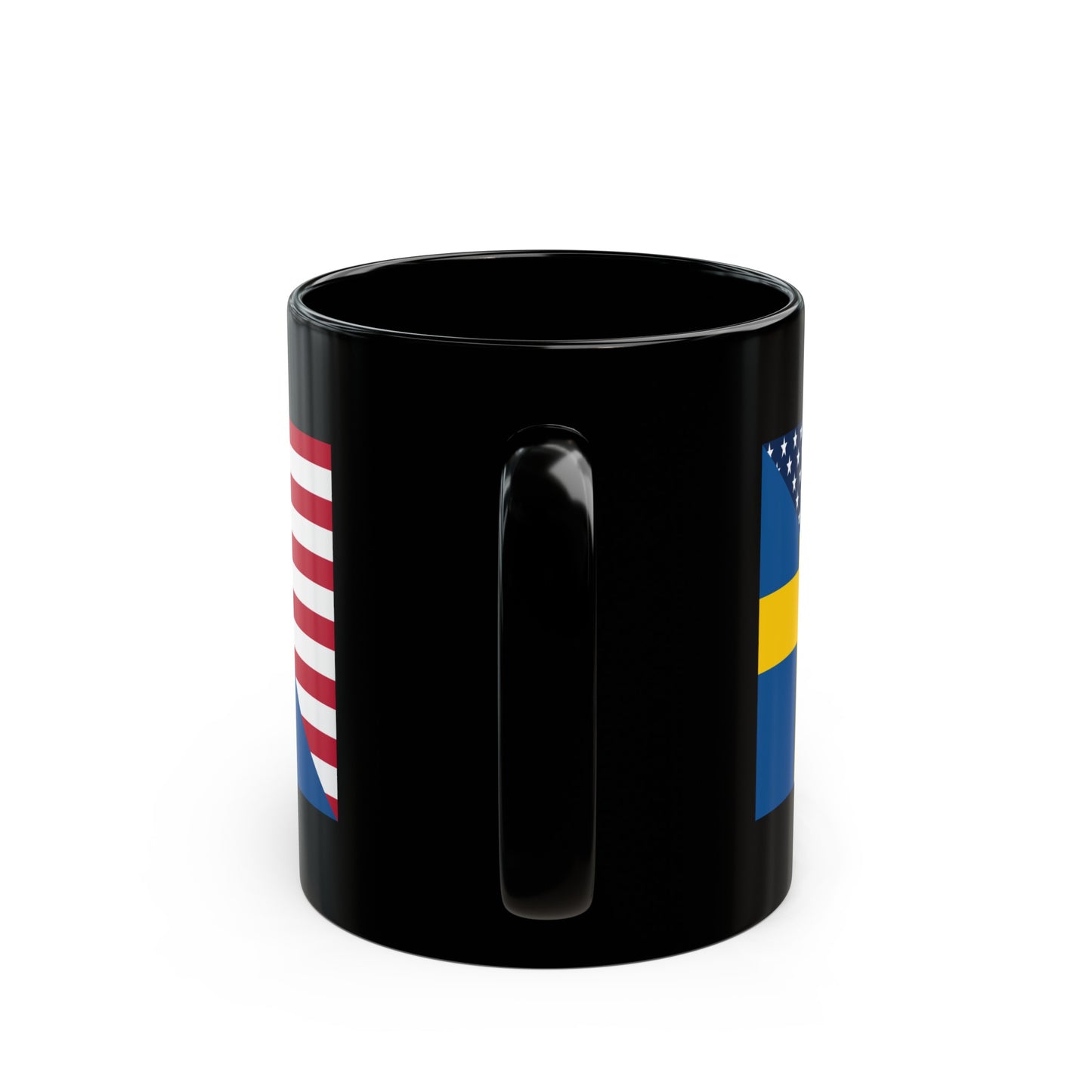 Swedish American Flag Sweden USA Black Mug (11oz, 15oz)