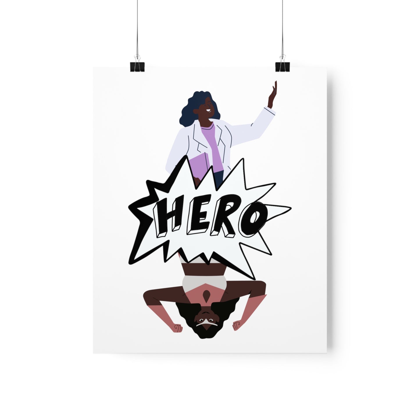 Super Hero Doctor Medical Staff Premium Matte Poster