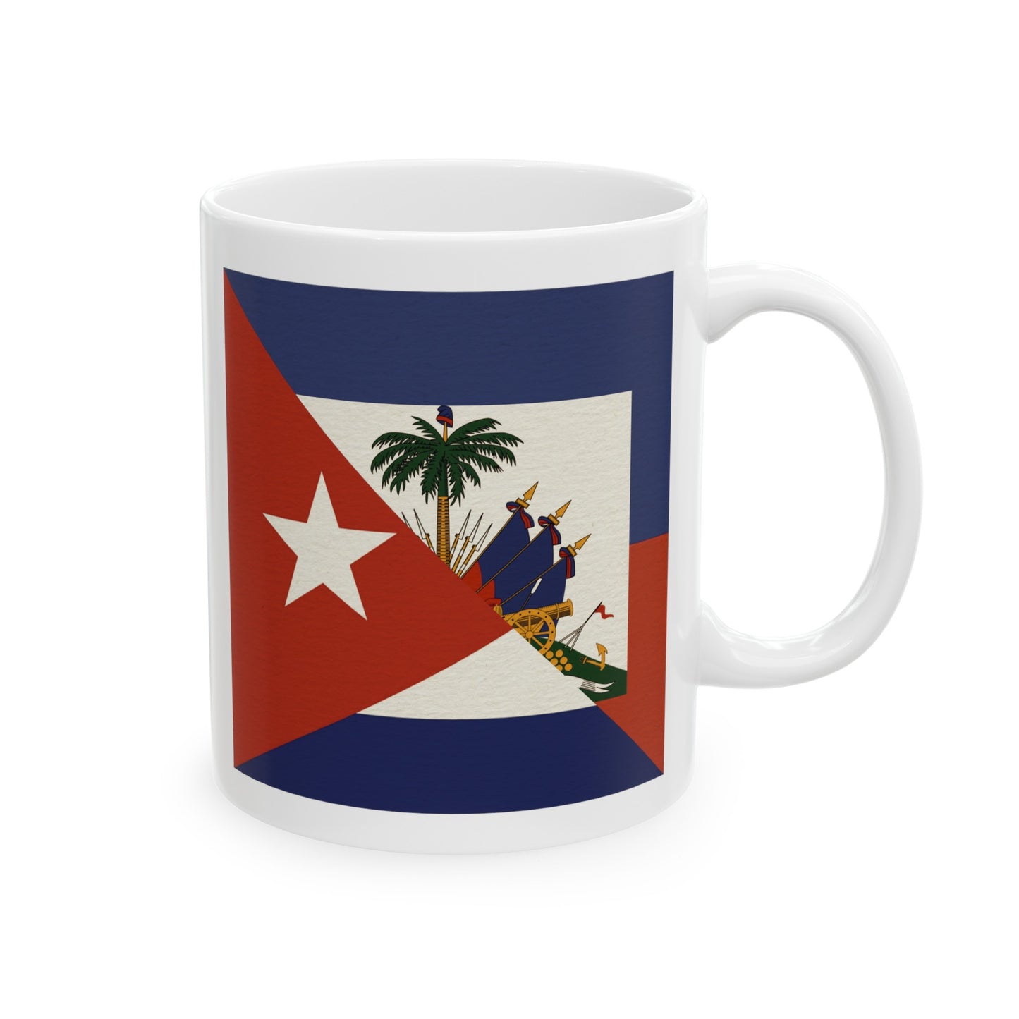 Haiti Cuba Flag | Haitian Cuban Ayiti Cubano Ceramic Mug 11oz, 15oz Cup