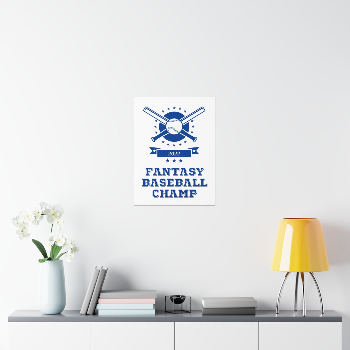 Fantasy Baseball Champ 2022 Sports Champion Bats Premium Matte Poster