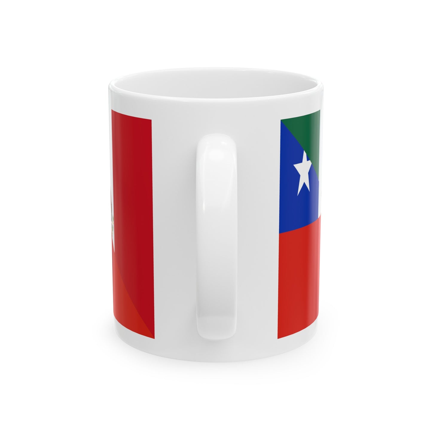 Mexican Texan Flag Half Mexico Texas Ceramic Mug 11oz, 15oz Cup