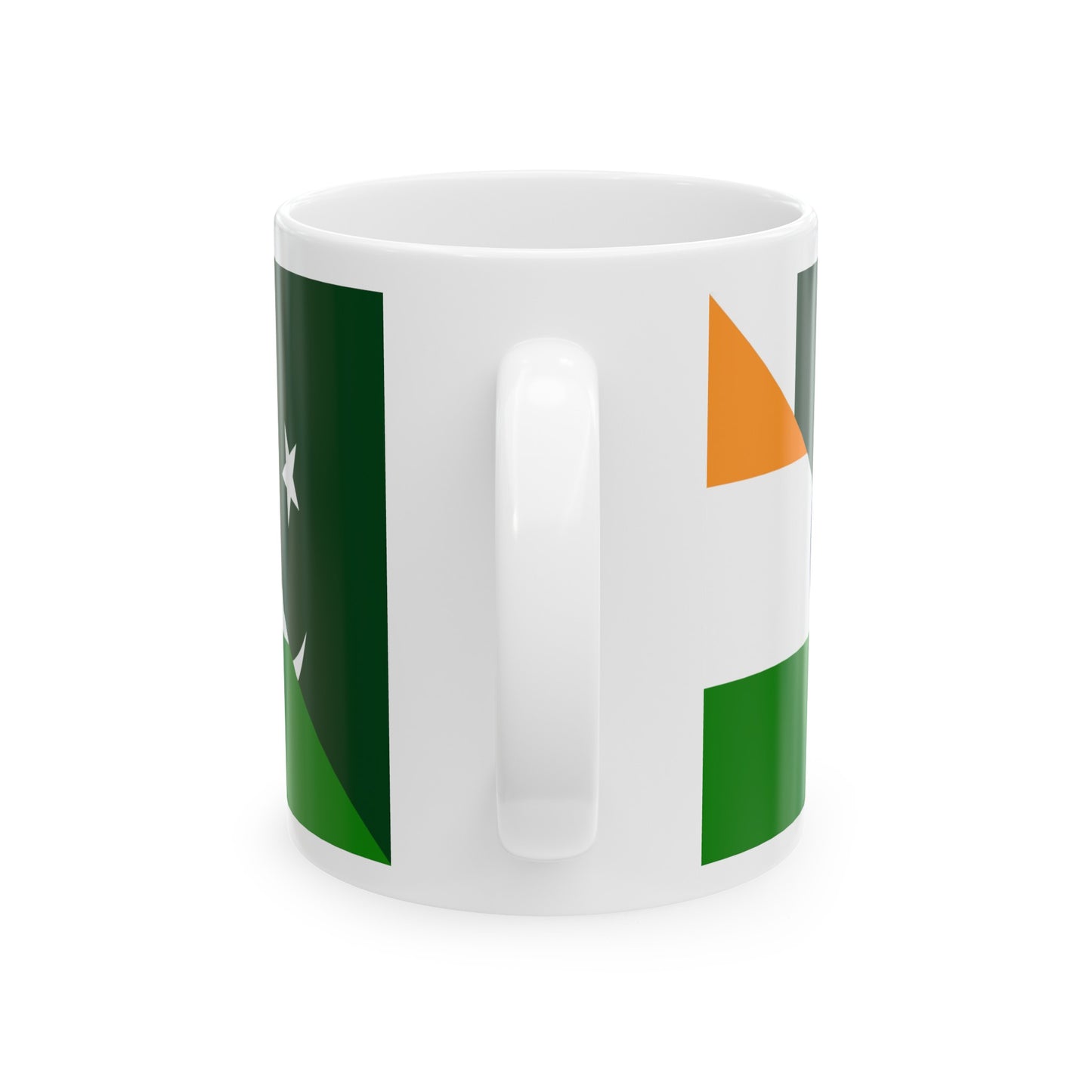 Pakistani Indian Flag Pakistan India Ceramic Mug 11oz, 15oz Cup