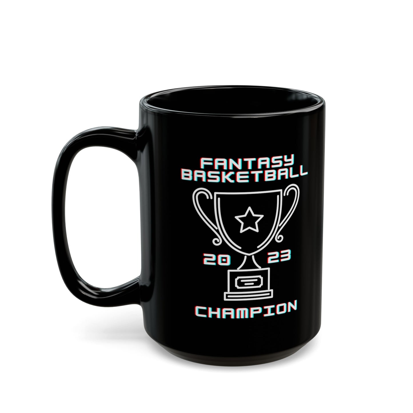 2023 Fantasy Basketball Champion Fantasy Champ Black Mug (11oz, 15oz)