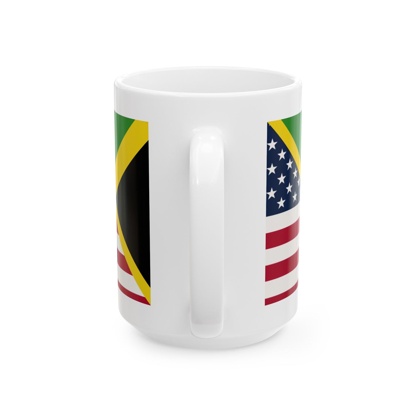 Jamaican American Flag | Jamaica United States Ceramic Mug 11oz, 15oz Cup