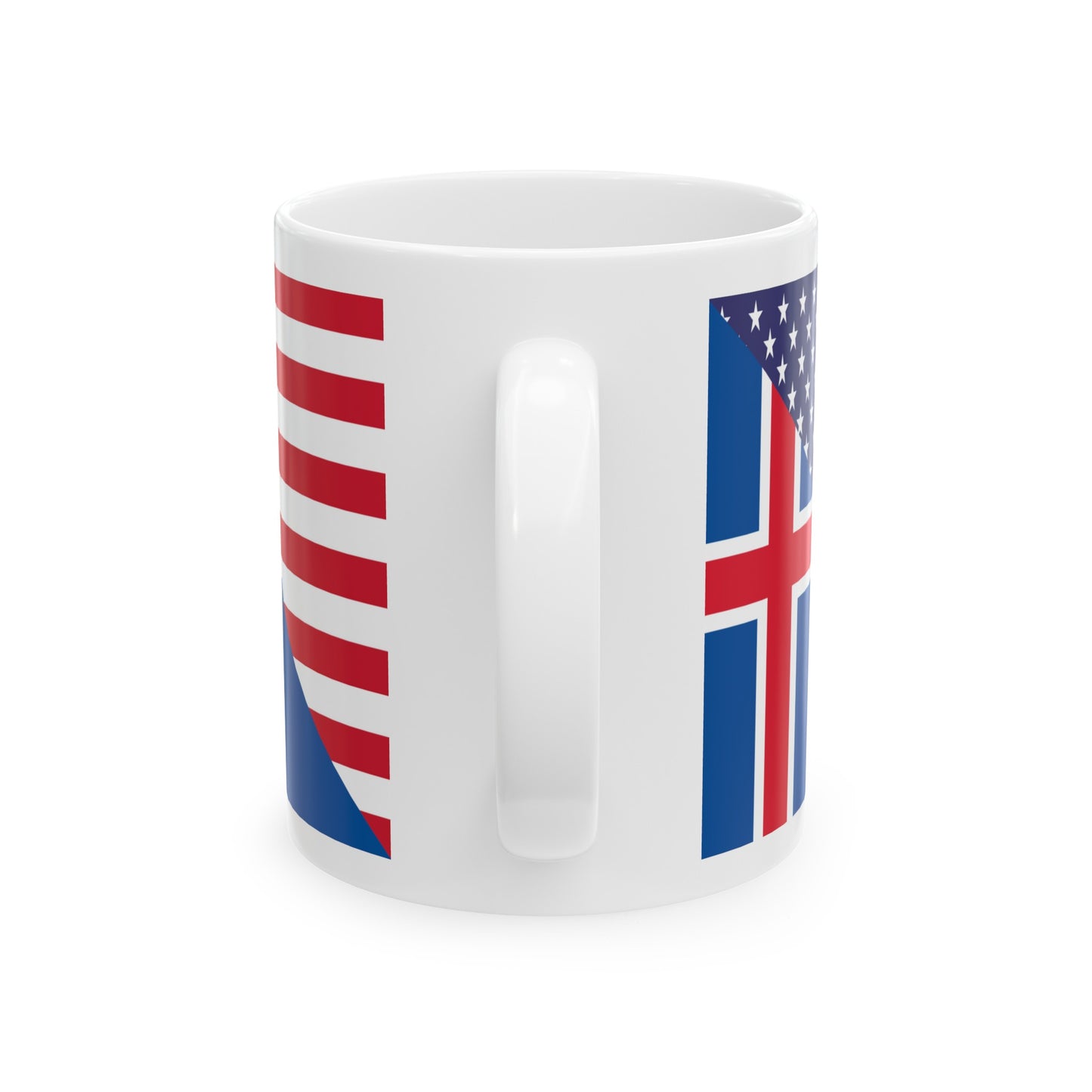 Iceland American Flag Icelander USA Ceramic Mug 11oz, 15oz Cup