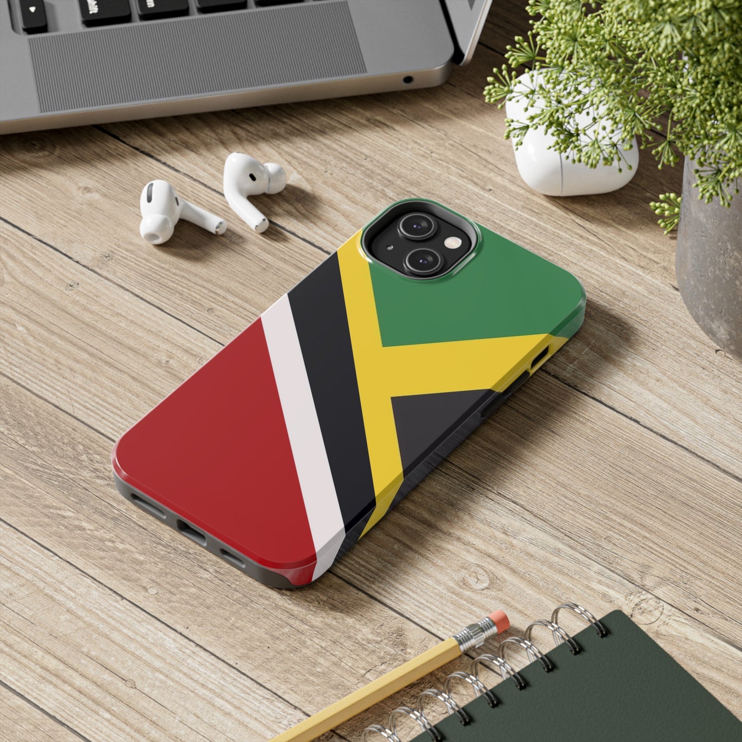 Jamaica Trinidad Flag Jamaican Trini Tough Phone Cases