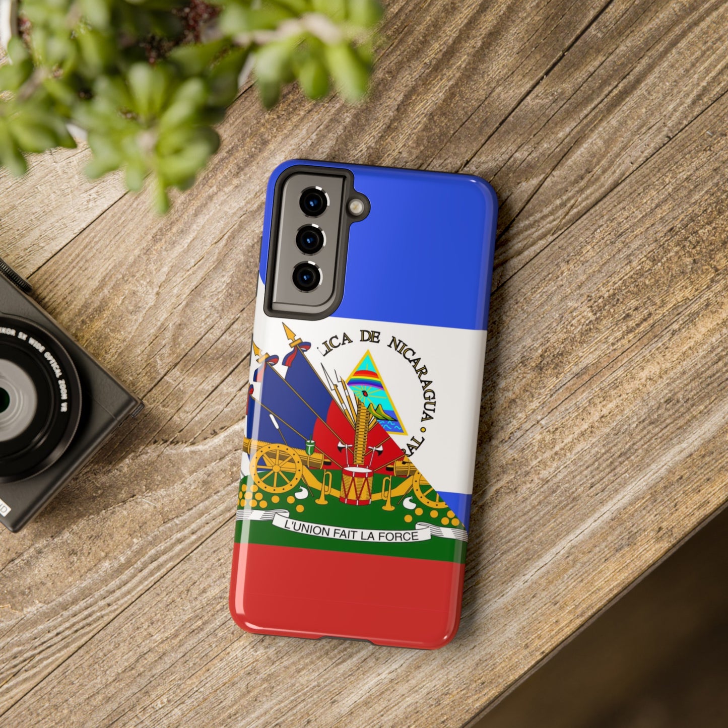 Haiti Nicaragua Flag Haitian Nicaraguan Tough Phone Cases