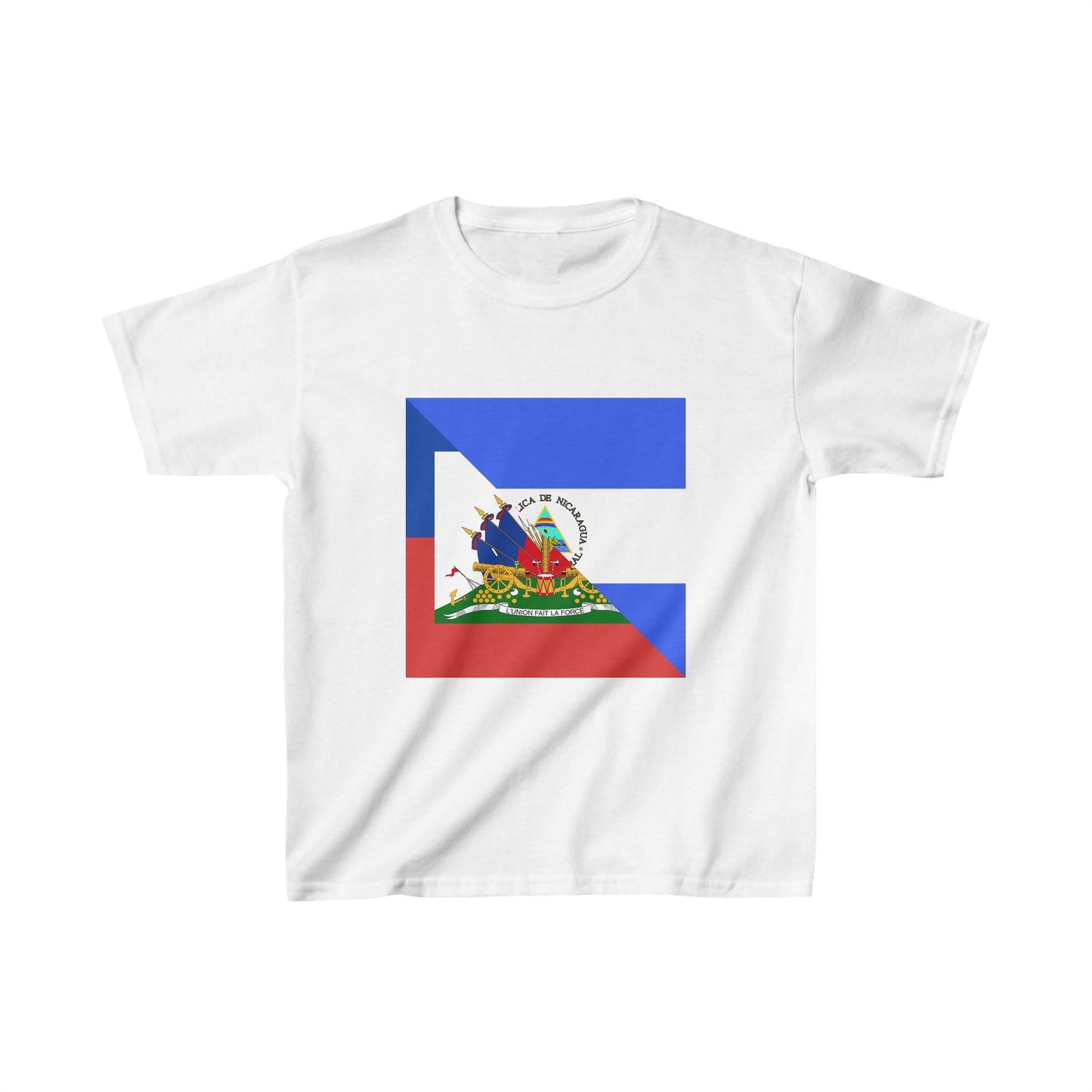 Kids Haiti Nicaragua Flag | Half Haitian Nicaraguan T-Shirt | Unisex Tee Shirt