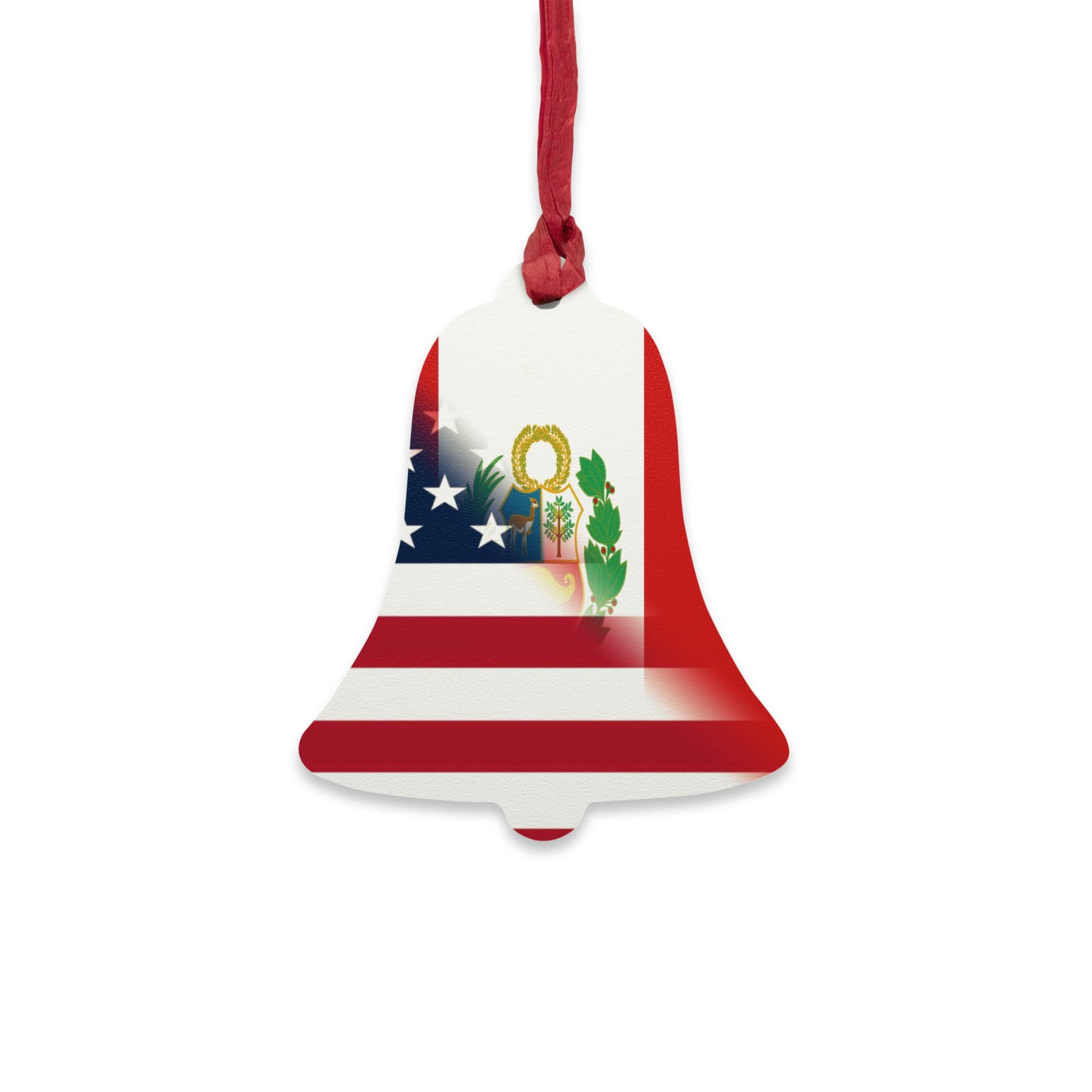 Peru America Flag | Peruvian American Flag Wooden Ornament