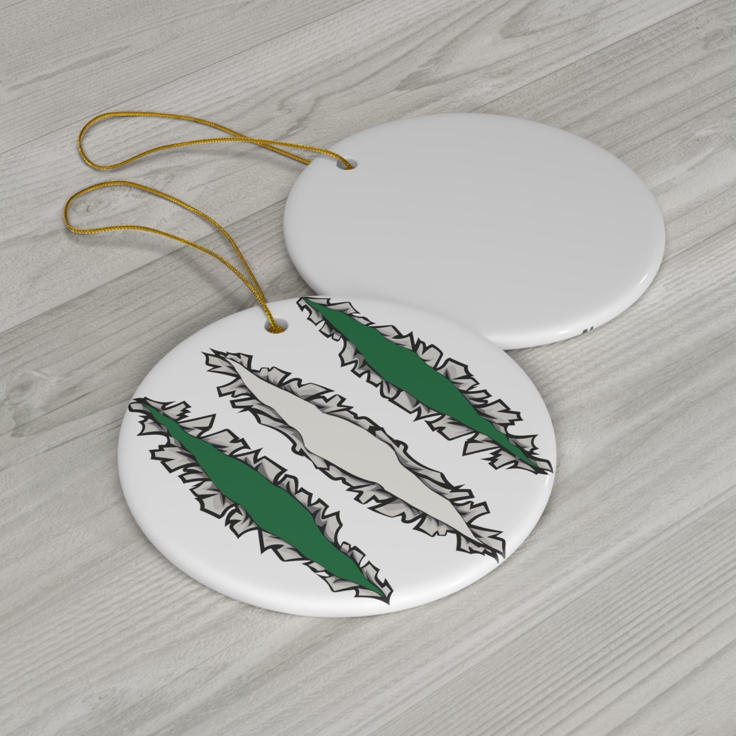 Slashed Nigeria Flag | Nigeria Ceramic Ornament | Christmas Tree Ornaments