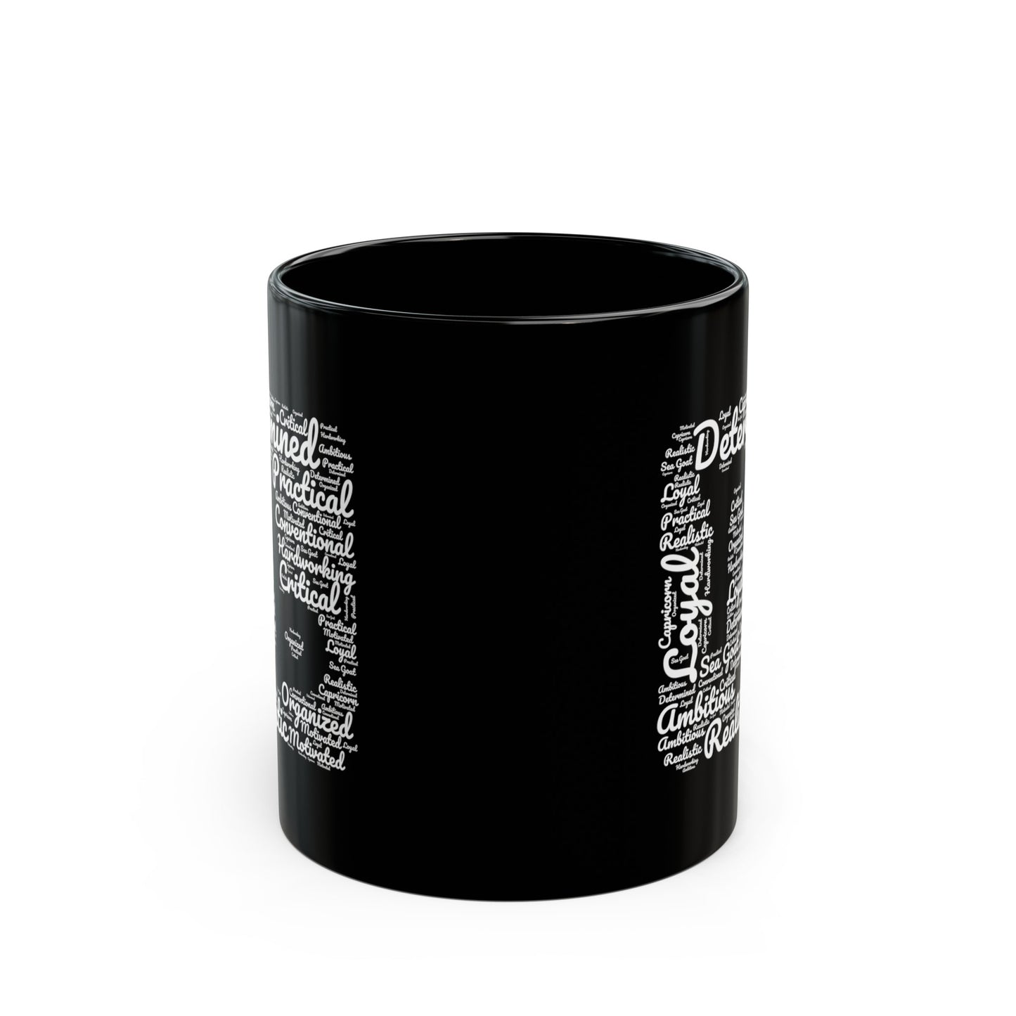 Capricorn Zodiac Sign Astrology White Black Mug (11oz, 15oz)