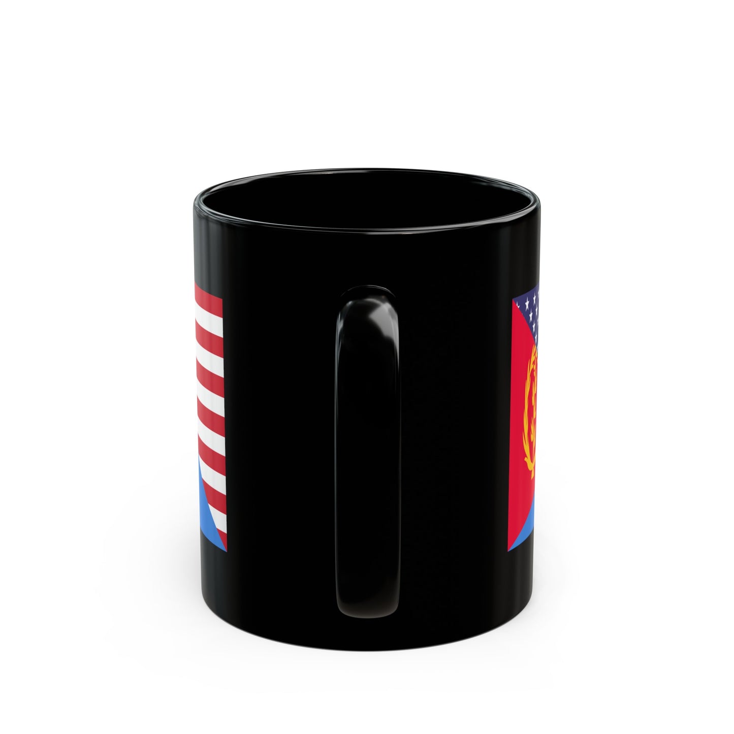 Eritrean American Flag Eritrea USA Black Mug (11oz, 15oz)