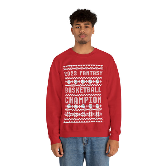 2023 Fantasy Basketball Champion Ugly Holiday Christmas Champ Unisex Sweatshirt