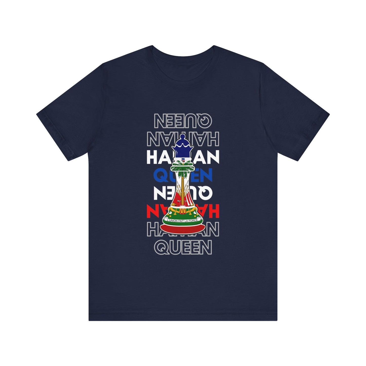 Haitian Flag Queen Chess Piece T-Shirt | Haiti Unisex Tee