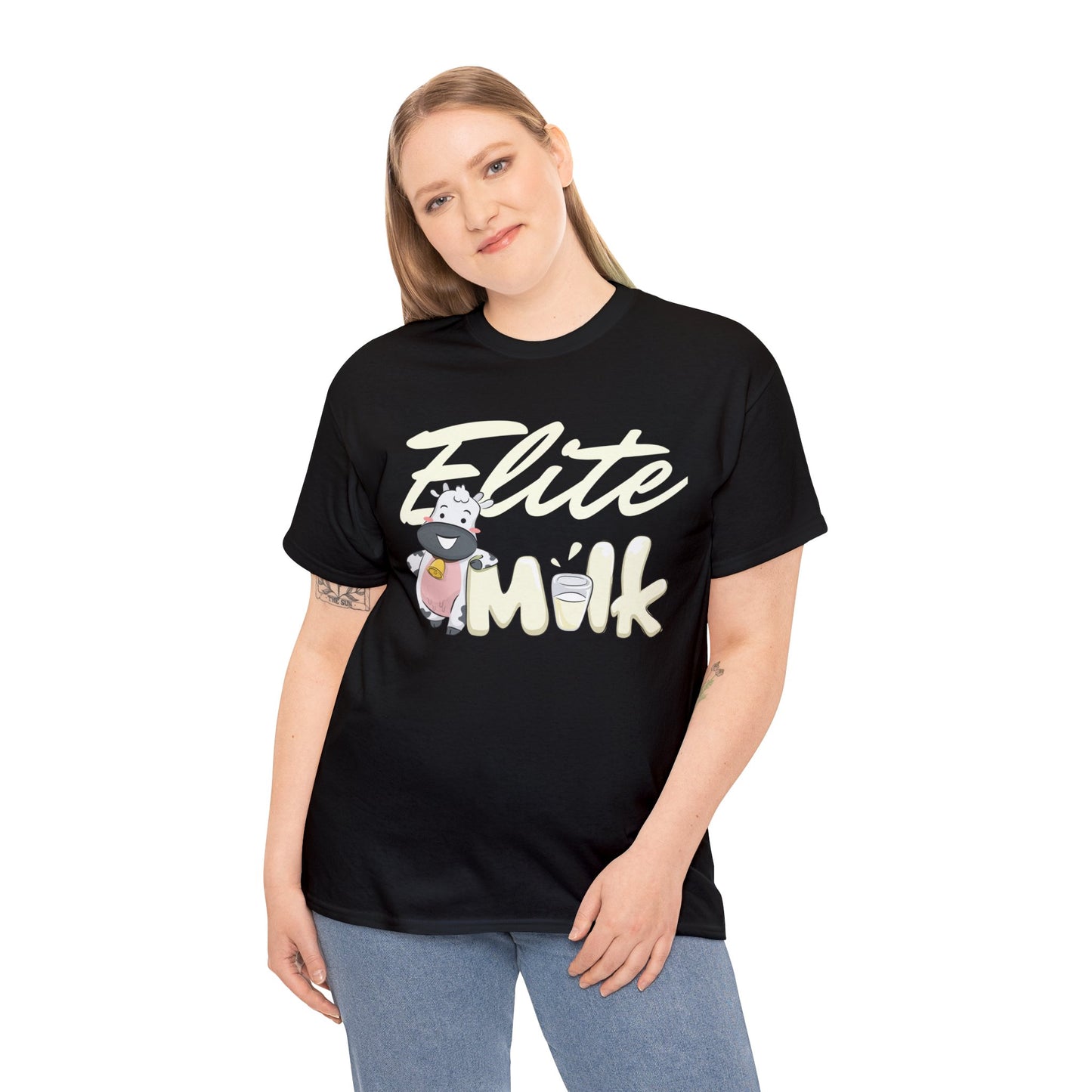 Elite Milk T-Shirt | Unisex Cow Funny Pop Culture Tee Shirt