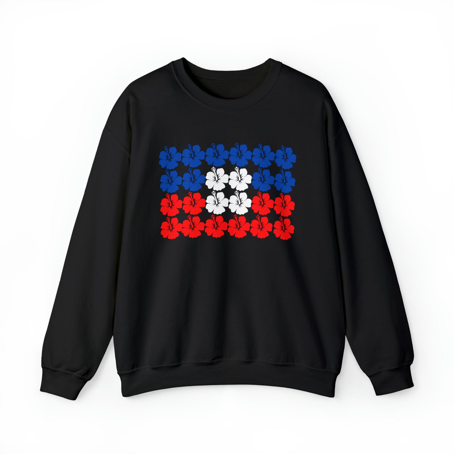 Haitian Hibiscus Flag | Haiti Flower Unisex Sweatshirt