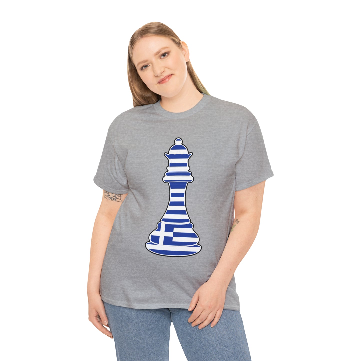 Greek Queen Flag Chess Piece Greece T-Shirt | Unisex Tee Shirt