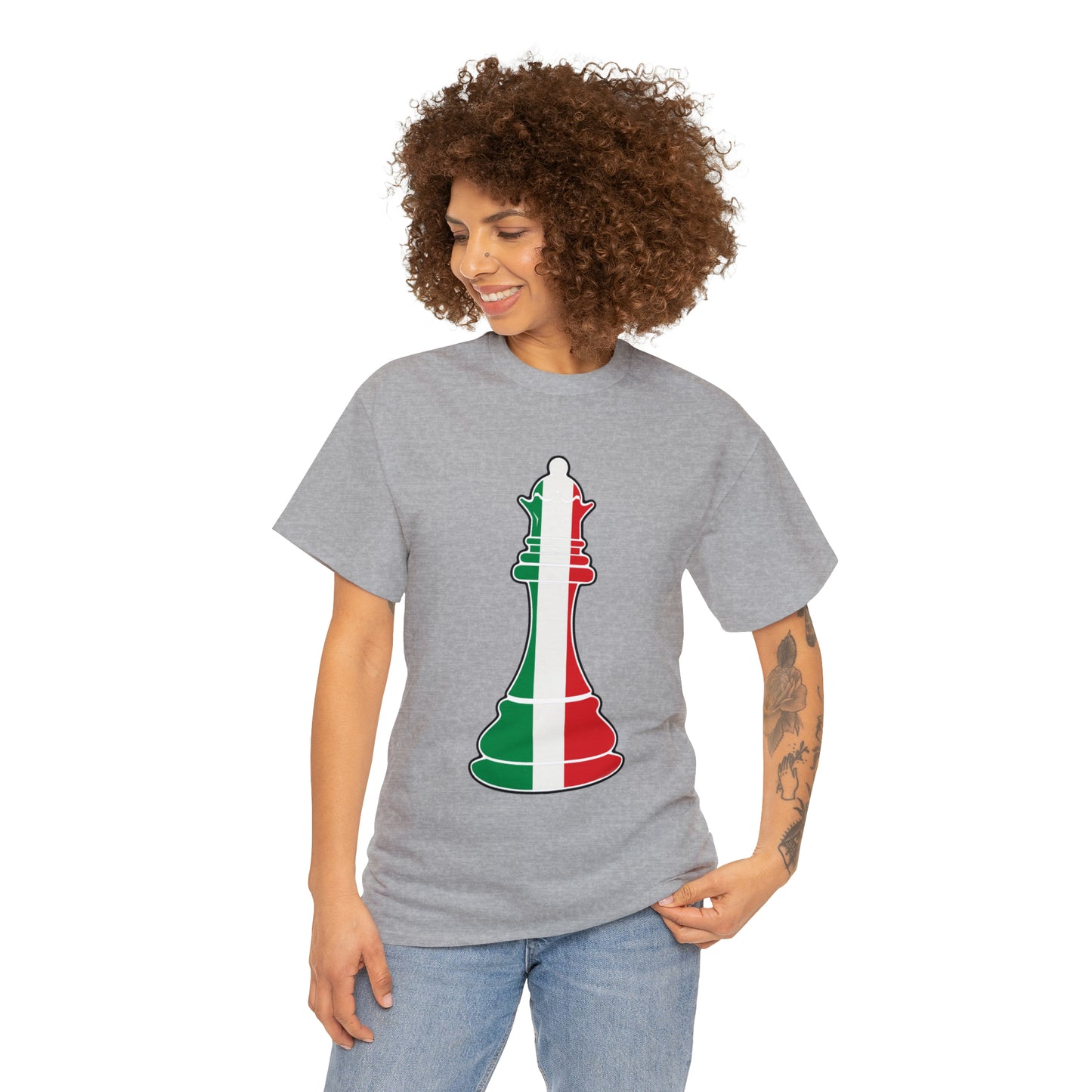 Italian Queen Flag Chess Piece Italy T-Shirt | Unisex Tee Shirt