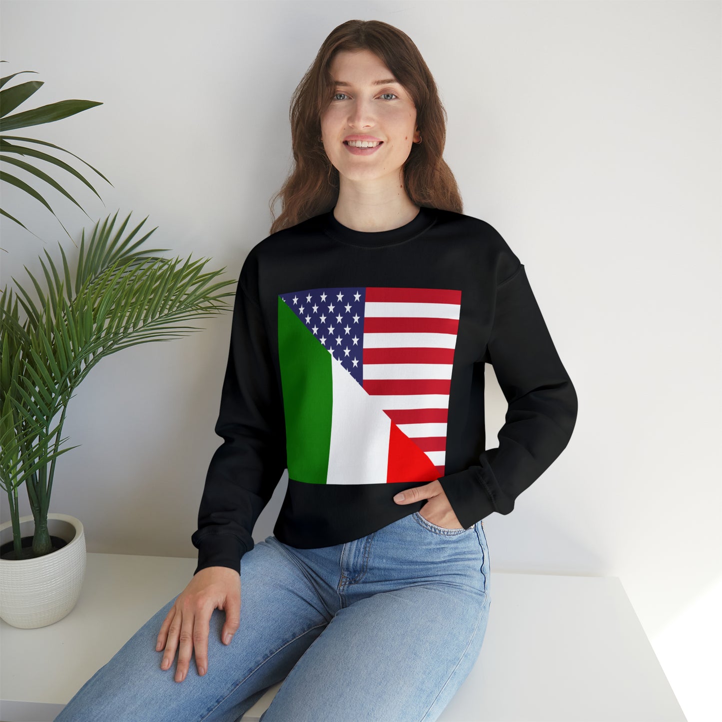 Italian American Flag Italy Italiano USA Unisex Sweatshirt