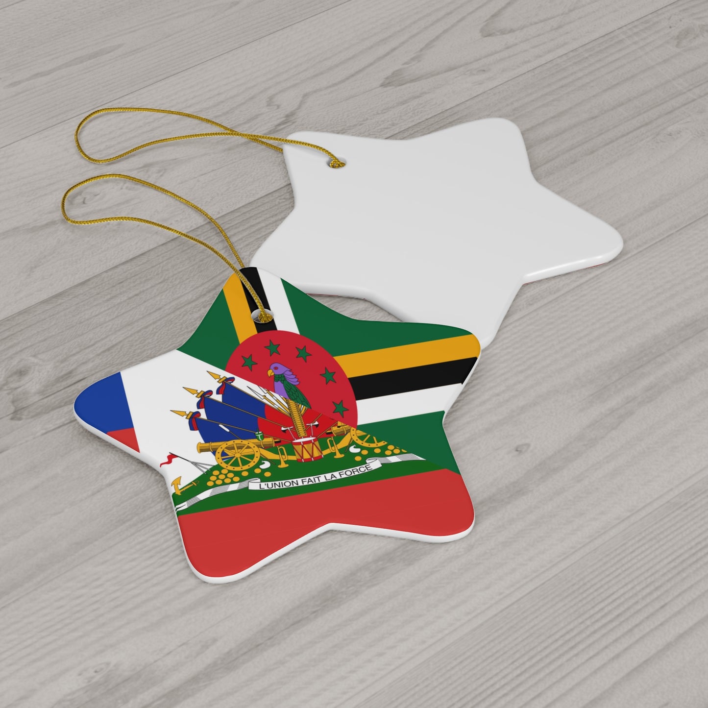 Dominica Haiti Flag Dominican Haitian Ceramic Ornament | Christmas Tree Ornaments